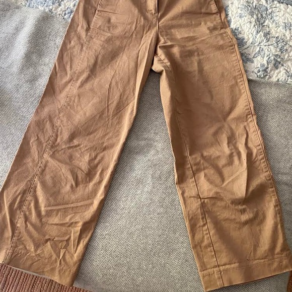 Aritzia tan wide leg crop pants - Picture 2 of 2
